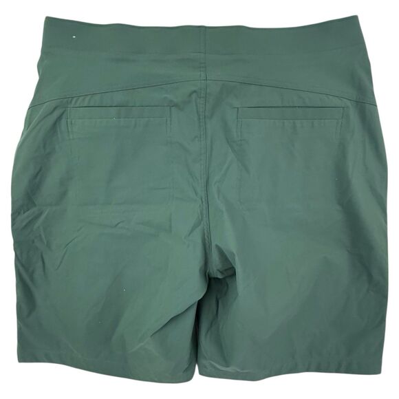 Eddie Bauer Horizon Bermuda Shorts Women Size 14 Green Quick Dry Hiking Comfort - Picture 4 of 8